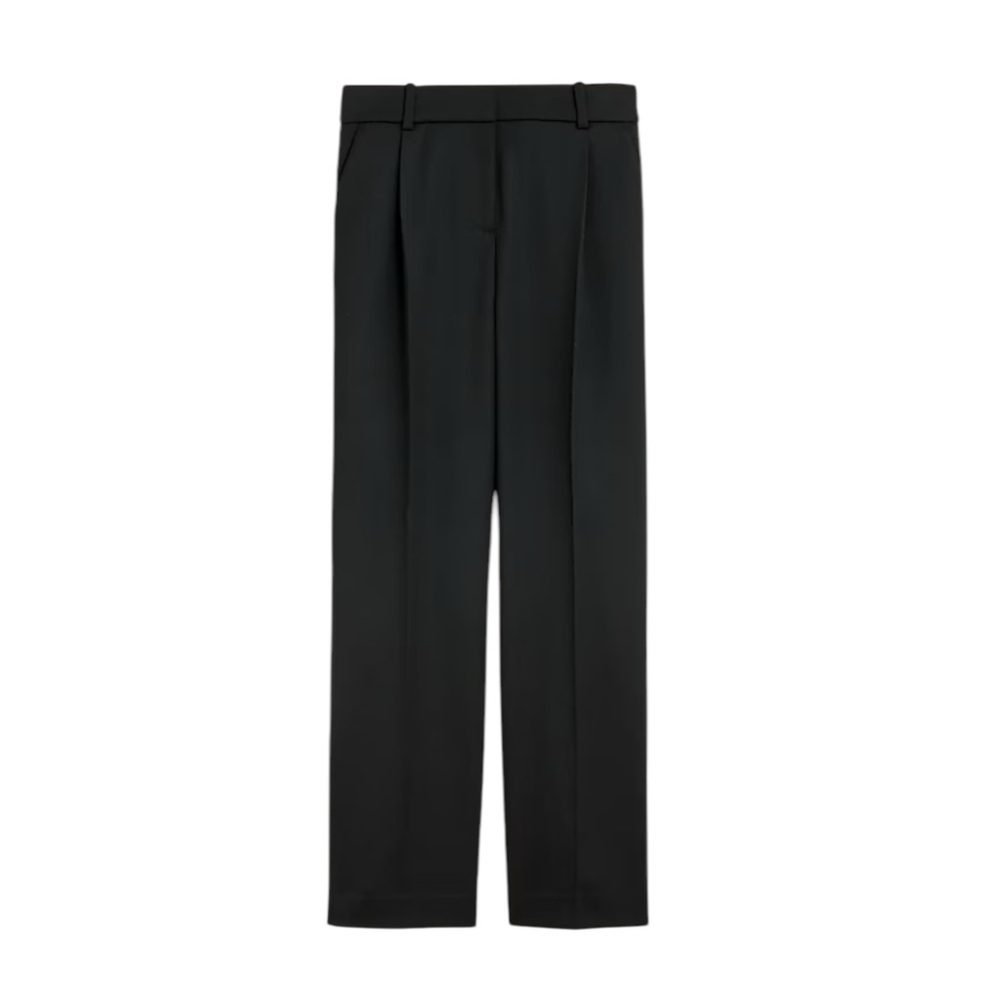 J. Crew Black Straight Leg‎ Essential Linen Cupro Pant Size 8 Summer Minimalist